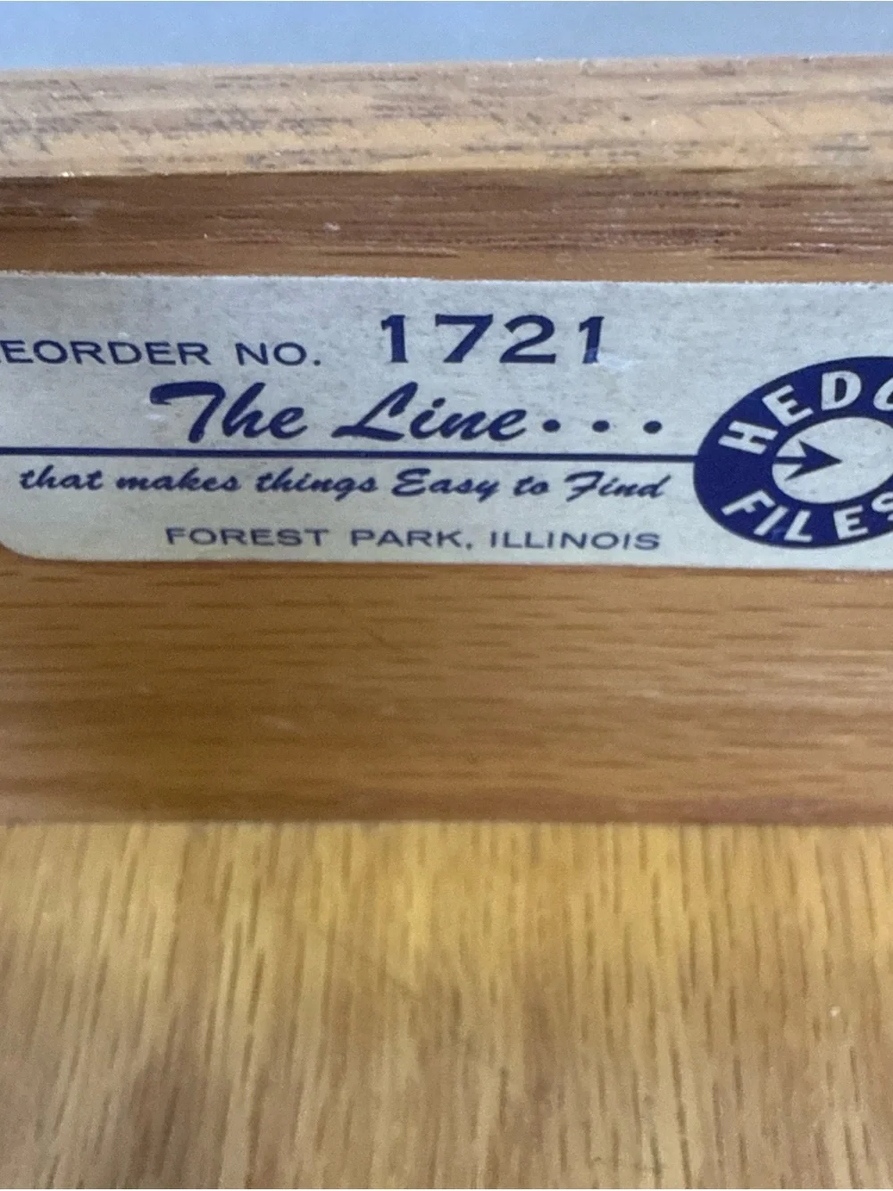 VTG Mid-Century Hedges Files “The Line” Oak Wood 2-Tier Desk Organizer Tray 1721